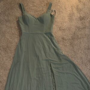 Elegant Sage Green Event Dress